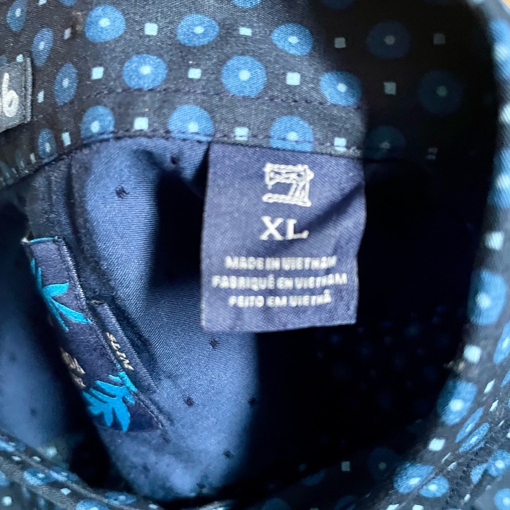 Scotch & Soda Blue Pattern Slim Fit Button Up Shirt Cotton Men’s XL - Picture 6 of 9